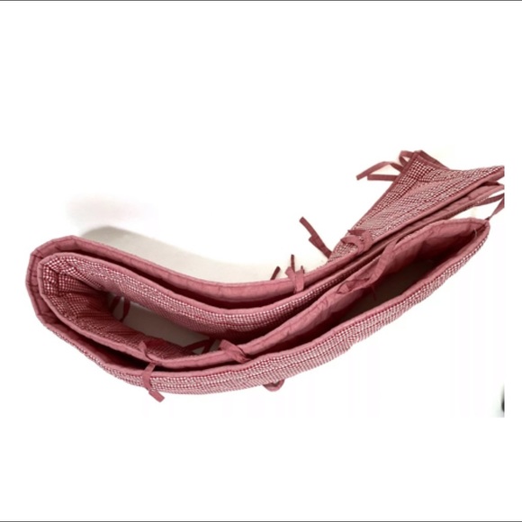 Pottery Barn Kids Baby Red Gingham Crib Bumper - Picture 2 of 16